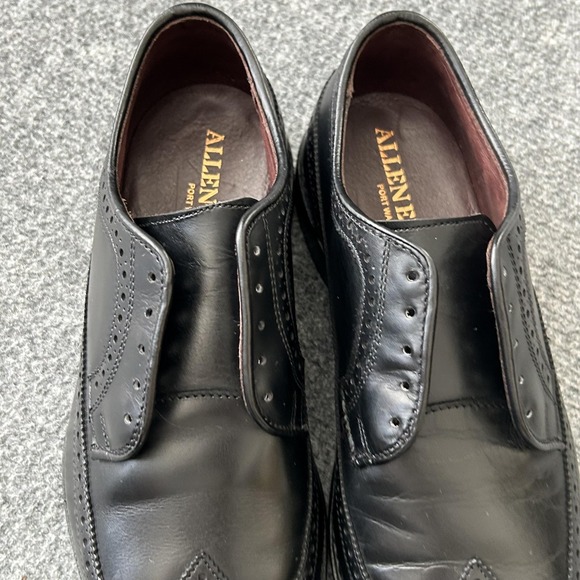 Allen Edmonds McAllister‎ Black Wingtip Oxford Bench Welt Shoes Mens 7.5 D USA
